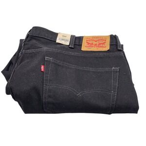 Levis 550 Jeans Mens 46x29 Black Relaxed Fit Big & Tall Zip Fly Denim Pants‎